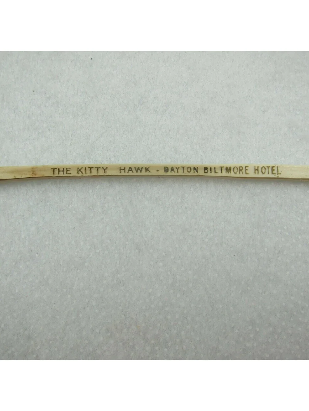 Vintage The Kitty Hawk Dayton Biltmore Hotel Airplane Swizzle Stir Garnish Stick